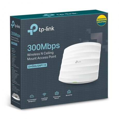 TP-LINK EAP115 1PORT POE 300Mbps TAVAN TİPİ ACCESS POINT