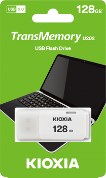 128GB USB2.0 KIOXIA BEYAZ USB BELLEK LU202W128GG4