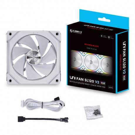 Lian Li UNI FAN REVERSE SL-120 V2-1W 1x120mm Beyaz Kasa Fanı(G99.12RSLV21W.00)