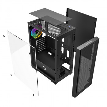 GAMEPOWER FLEX 4xARGB BLACK GAMING KASA