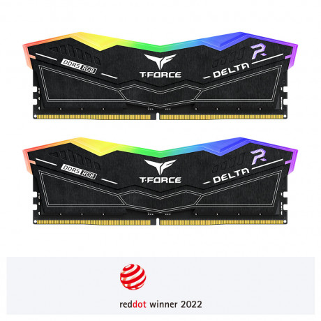 Team T-Force DELTA RGB Black 32GB 2x16GB 7600Mhz DDR5 Gaming Ram CL36 (FF3D532G7600HC36DDC01)