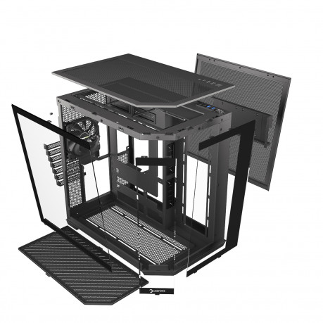 GAMEPOWER WARCRY EDGE 1X BLACK FAN GAMING KASA