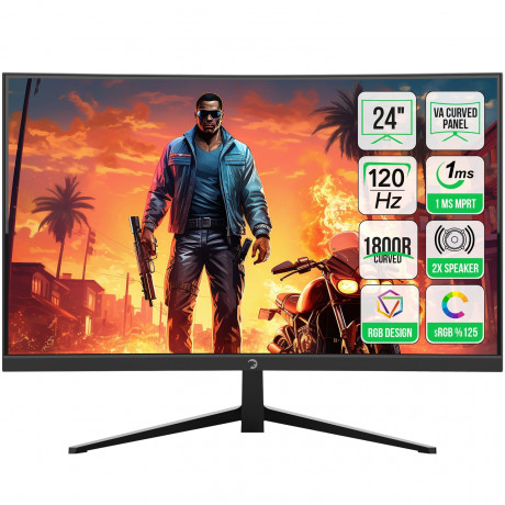 24 GAMEPOWER VIVID F10 CURVED 1MS 120Hz MONITOR