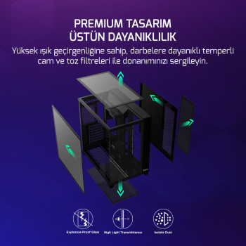 GAMEPOWER WARCRY TOPGLASS 4XARGB KASA 650W BLACK