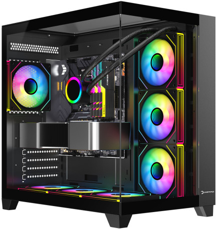 GAMEPOWER WARCRY TOPGLASS 4XARGB KASA 650W BLACK