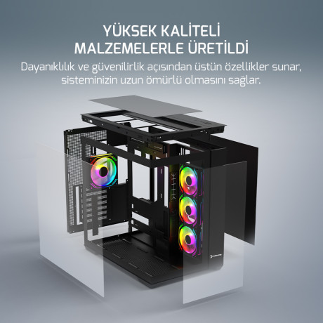 GAMEPOWER WARCRY PRISM 4XARGB FAN GAMING KASA 850W