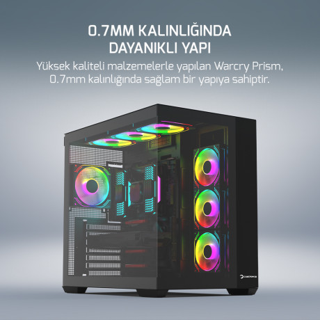 GAMEPOWER WARCRY PRISM 4XARGB FAN GAMING KASA 850W