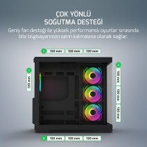 GAMEPOWER WARCRY PRISM 4XARGB FAN GAMING KASA 850W