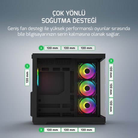 GAMEPOWER WARCRY PRISM 4XARGB FAN GAMING KASA 850W