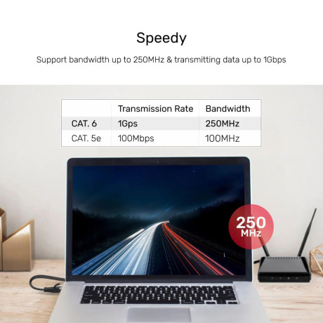 UNITEK CAT6 PATCH KABLO 3MT FLAT (C1811GBK)