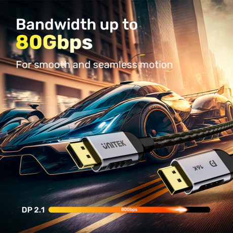 UNITEK DISPLAY PORT 2.1 KABLO 3MT 16K (C1626GY01-3M)
