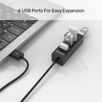 UNITEK TYPE-A TO 4 PORT USB HUB 80CM KABLO(Y-2140)