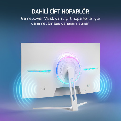 27 GAMEPOWER VIVID V60 CURVED 0.5MS 240Hz MONITOR WHITE