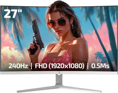 27 GAMEPOWER VIVID V60 CURVED 0.5MS 240Hz MONITOR WHITE