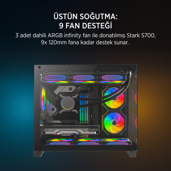 JAMES DONKEY STARK S700 750W SIYAH GAMING KASA