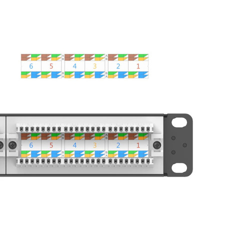 UNITEK CAT6 UTP 24 PORT RJ45 PATCH PANEL (T003A)