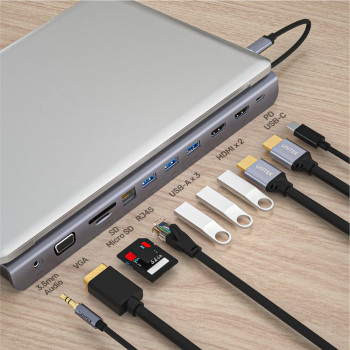 UNITEK USB-C 11in1 UNIVERSAL DOCKING MST (D1022B)