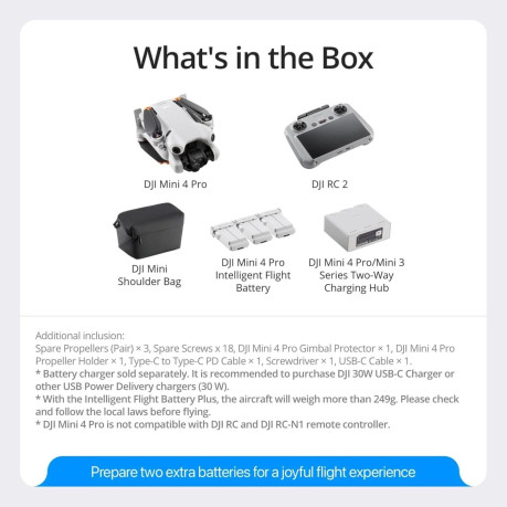 DJI MINI 4 PRO FLY MORE COMBO RC 2 KUMANDALI DRONE