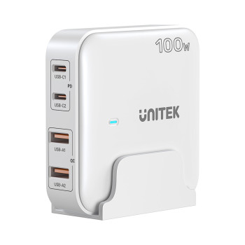 Unitek 100W Masaüstü GAN Şarjİstasyon Beyaz (P1229AWH)