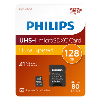 PHILIPS 128GB MICRO SDXC 80 MB/S C10 FM12MP45B/00