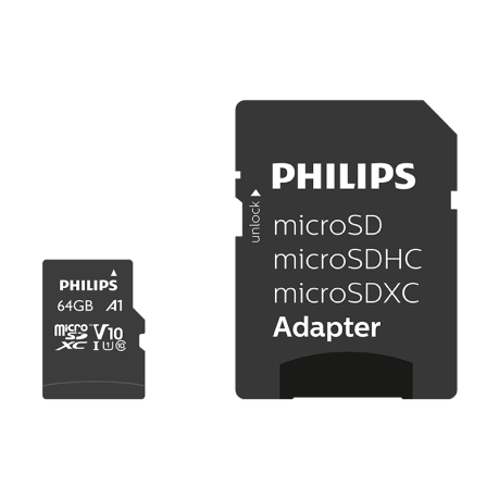 PHILIPS 64GB MICRO SDXC 80 MB/S C10 FM64MP45B/00