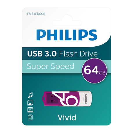 PHILIPS 64GB USB 3.0 100/150MB/S FM64FD00B/00
