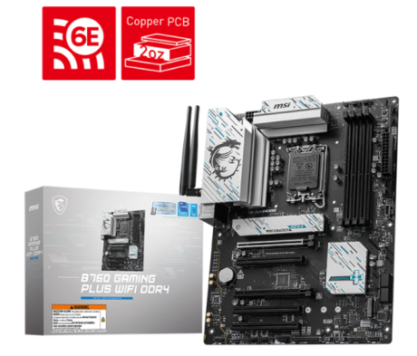 MSI B760 GAMING PLUS WIFI DDR4 M.2 ATX 1700p