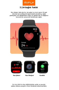 MIFLY S10 PRO SIYAH AKILLI SAAT