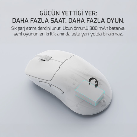 GAMEPOWER RADUS WIRELESS GAMING MOUSE WHITE