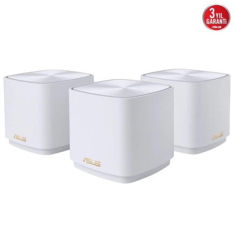 ASUS ZENWIFI XD4 PLUS BEYAZ, UCLU PAKET MESH SISTEM