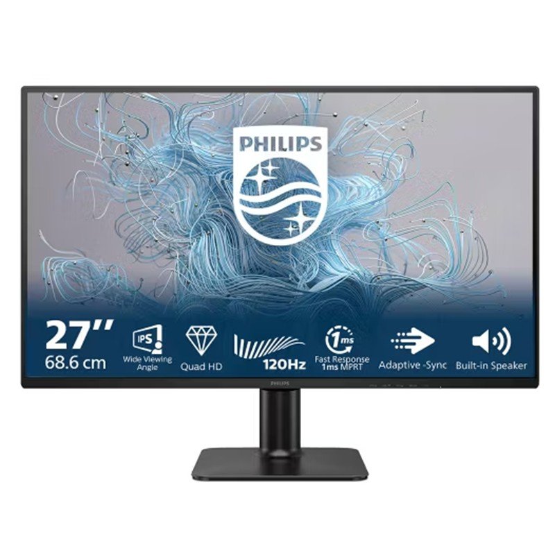 CE100PHI0311_76914 27 PHILIPS 27E2N2500/01 IPS 1MS 120HZ 1XHDMI 1XDP 2K QHD 2560X1440 FLICKER-FREE VESA SİYAH - Görsel 1
