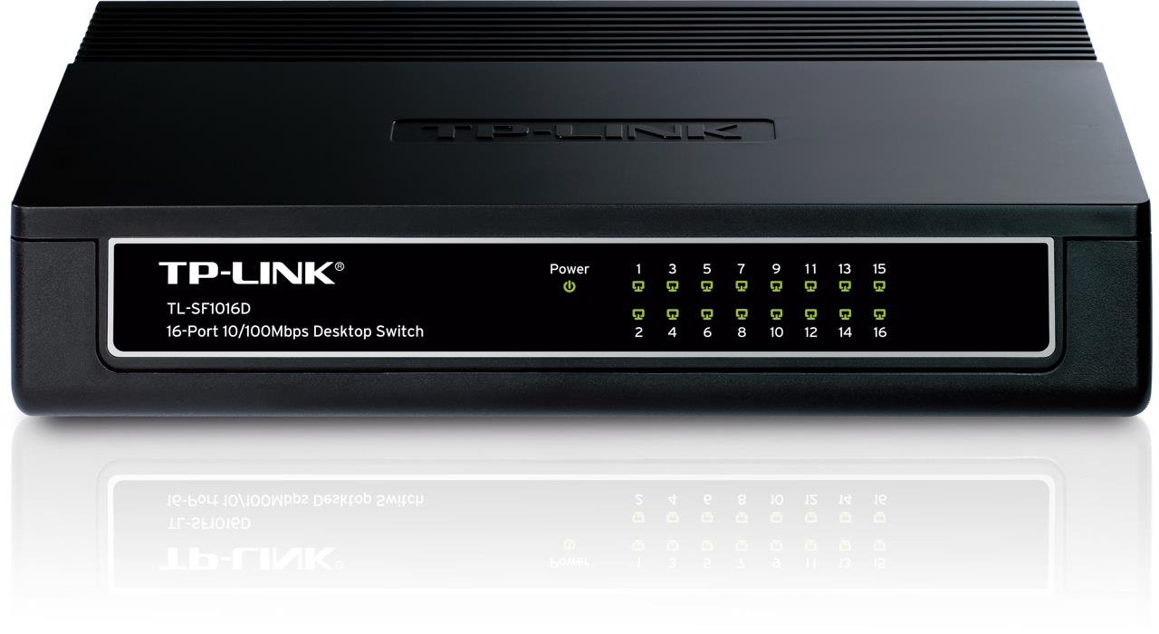 NH112TPL00_11484 TP-LINK TL-SF1016D 16 PORT 10/100 PLASTİK KASA SWITCH - Görsel 1