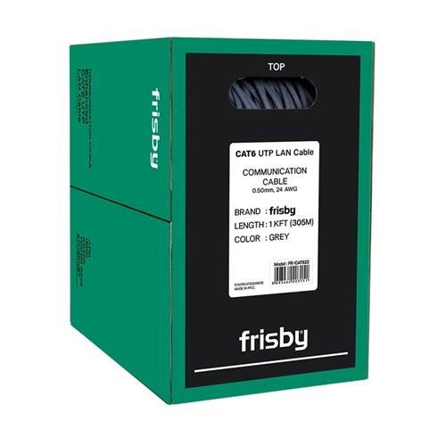 NK100FRI0003_17922 FRISBY FNW-CAT622 305MT 0.50MM 24AWG CAT6 UTP KABLO GRİ - Görsel 1