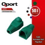 QPORT Q-P5Y 50 Lİ YEŞİL RJ45 KILIFI
