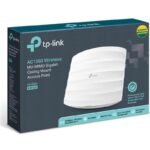 TP-LINK OMADA EAP225 AC1350 1 PORT GIGABIT RJ45 2.4/5GHZ MU-MIMO POE TAVAN TİPİ ACCESS POINT (POE ADAPTÖRÜ DAHİL)