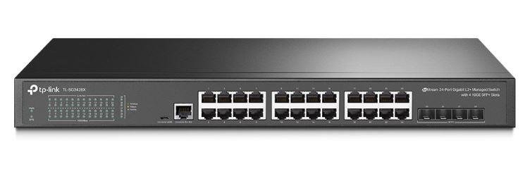 NS105TPL0023_49828 TP-LINK OMADA TL-SG3428X 24 PORT GIGABIT+4X10GIGABIT SFP+ UPLINK L2+ YÖNETİLEBİLİR RACKMOUNT SWITCH - Görsel 1