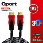 QPORT Q-HDMI10 10 METRE ALTIN UÇLU HDMI KABLO 1.4V