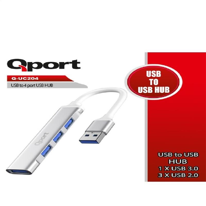 TK230QPT0028_64383 QPORT Q-UC204 USB TO 4 PORT USB ÇOKLAYICI - Görsel 1