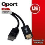 QPORT Q-DPH DISPLAY PORT(M) TO HDMI(M) 1.80 METRE ÇEVİRİCİ KABLO